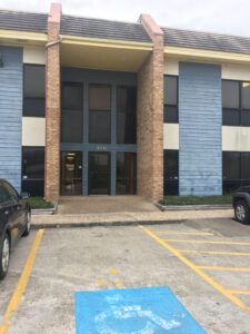 Front door including the handicaped parking space of 5866 South Staples, Corp Park Suite 345, Corpus Christi, TX 78413